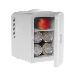 Denver Mini koelkast - Kleine koelkast 4L (6 blikjes) - 12V Auto Aansluiting - 240V - Koelen-Verwarmen - MFR400 - Wit